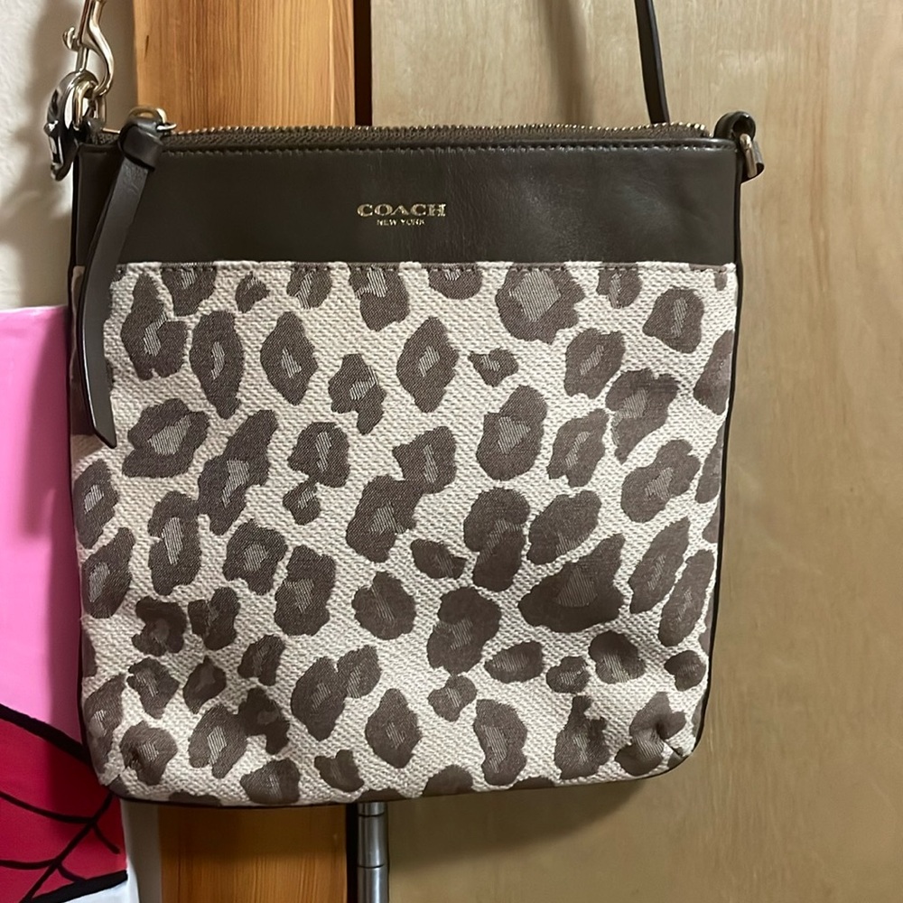Coach cheetah print mini purse/satchel